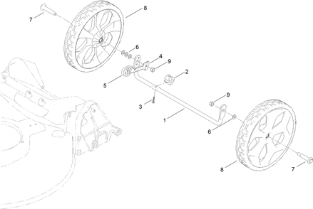 Rear Wheel Assembly Diagram and Parts List for 10730 (316000001-316999999)(2016) Lawn Boy Lawn Mower